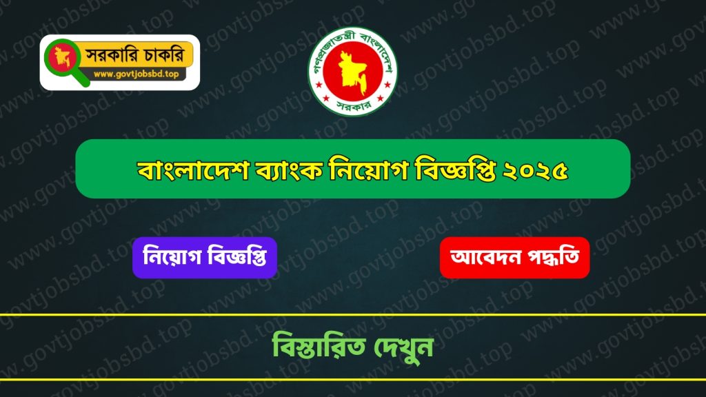 বাংলাদেশ ব্যাংক নিয়োগ বিজ্ঞপ্তি ২০২৫ | BD Bank Job Circular 2025